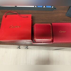 CARTIER BRACELET BOX.  OUTTER BOX AMD BAG